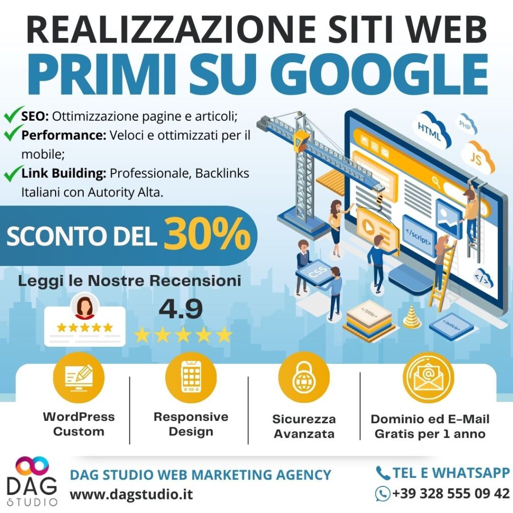 realizzazione siti web primi su google